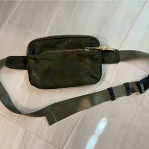 Olive camo belt bag